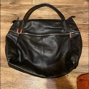 Leather Tote Satin Lining